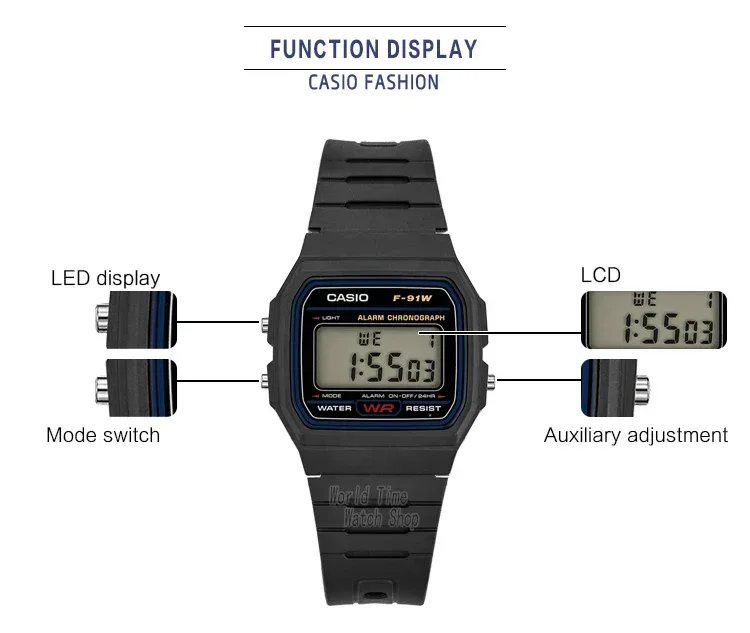 Casio watch men top luxur set military LED relogio digital watch sport Waterproof quartz men watch Neutral watchs F91W series