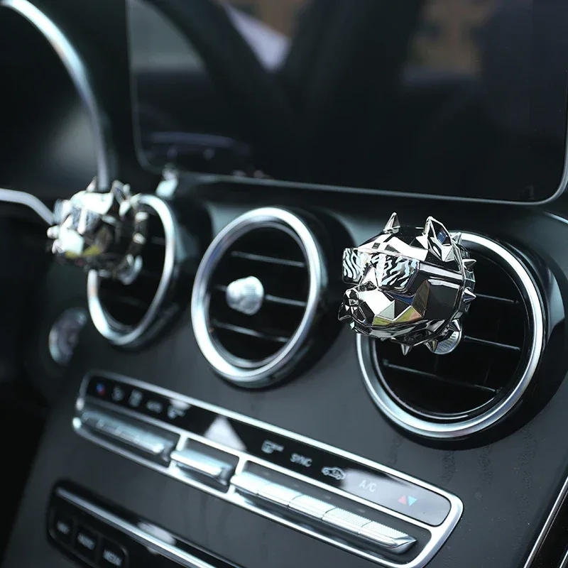 NO PERFUME Bulldog Air Freshener Car Perfume Car Decoration Auto Geur Clip Bulldog Fragrance Scent Parfum Voiture Car Diffuser