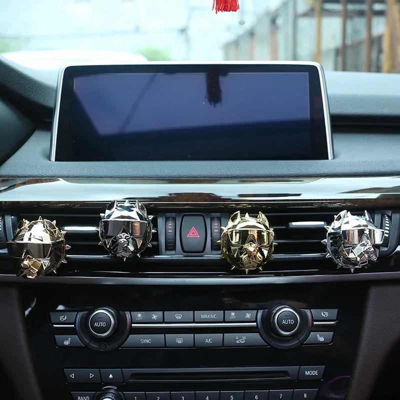 NO PERFUME Bulldog Air Freshener Car Perfume Car Decoration Auto Geur Clip Bulldog Fragrance Scent Parfum Voiture Car Diffuser