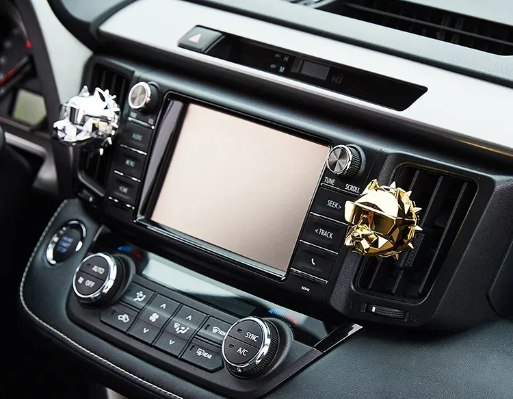 NO PERFUME Bulldog Air Freshener Car Perfume Car Decoration Auto Geur Clip Bulldog Fragrance Scent Parfum Voiture Car Diffuser