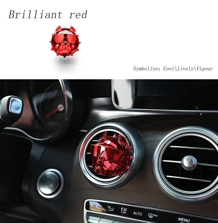 NO PERFUME Bulldog Air Freshener Car Perfume Car Decoration Auto Geur Clip Bulldog Fragrance Scent Parfum Voiture Car Diffuser