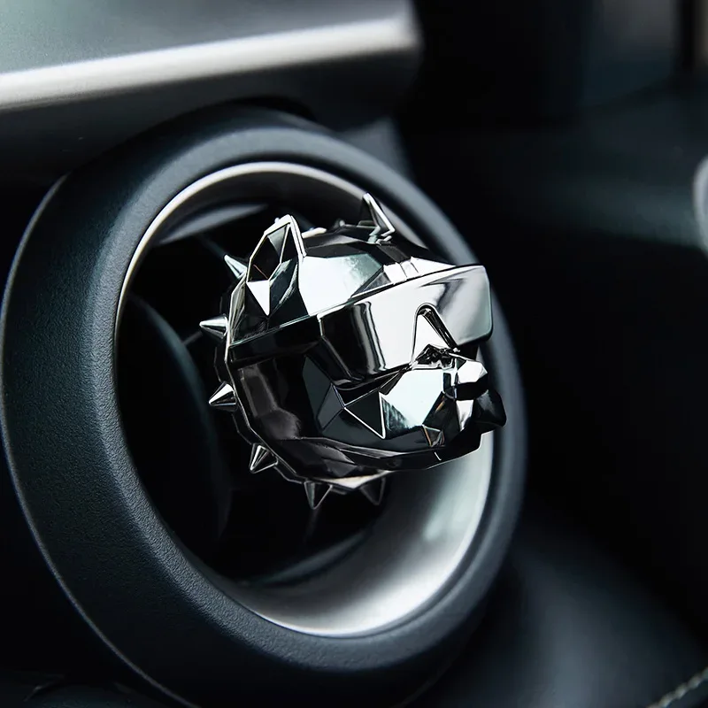 NO PERFUME Bulldog Air Freshener Car Perfume Car Decoration Auto Geur Clip Bulldog Fragrance Scent Parfum Voiture Car Diffuser