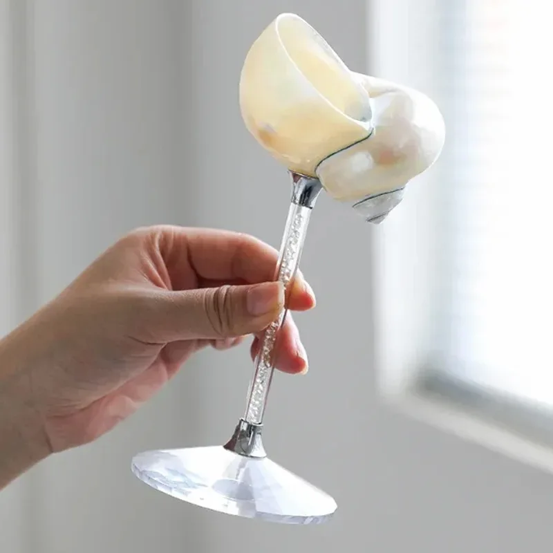 Nordic Handmade Natural Conch Shell Wine Glass Creative Party Drinking Set Ladies' Niche Champagne Glasses Bar High-end Utensils