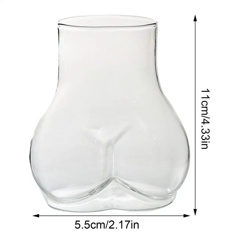 1pc Butt Drinking Cups 450ml Transparent Borosilicate Glass Coffee Mug Funny Coffee Mug Glass Women Body Ass Cup Milk Water Mugs