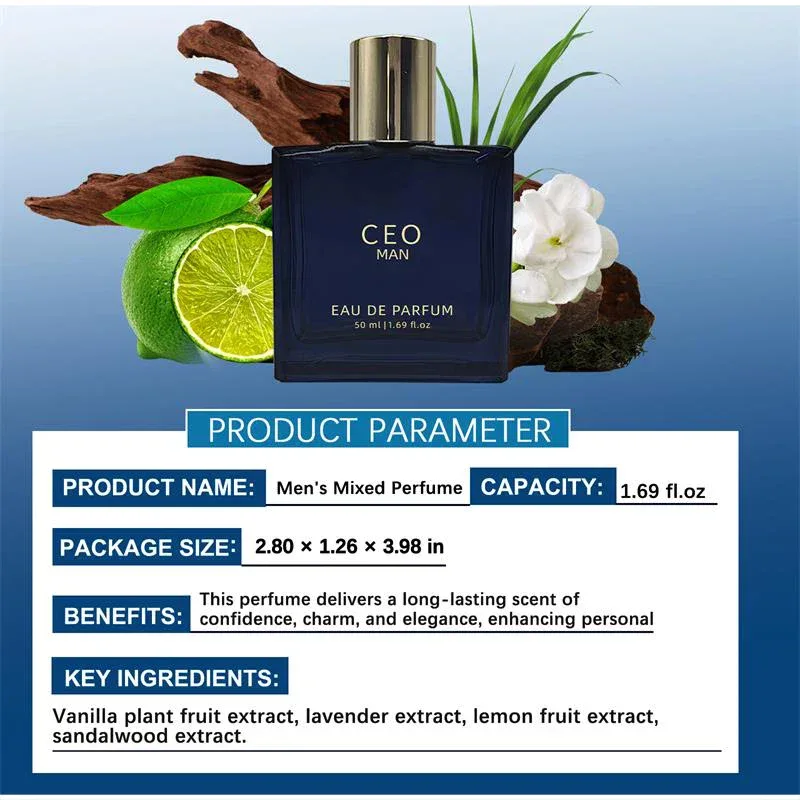 Classic High-end Men's Perfume Men's Lasting Scent Couples Date Eau De Parfum Exudes Captivating Charm Fresh Sandalwood Vanilla