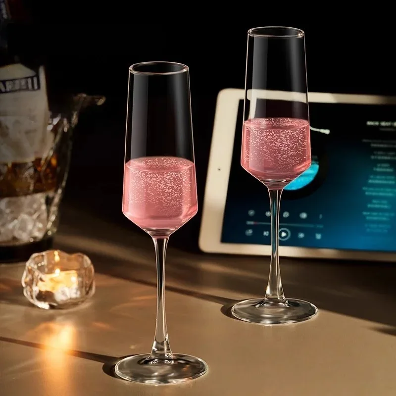 GIANXI French Vertical lines Champagne Glasses Home Glass Goblets High-end Red Wine Glasses White Wine Glasses Cocktail Glasses