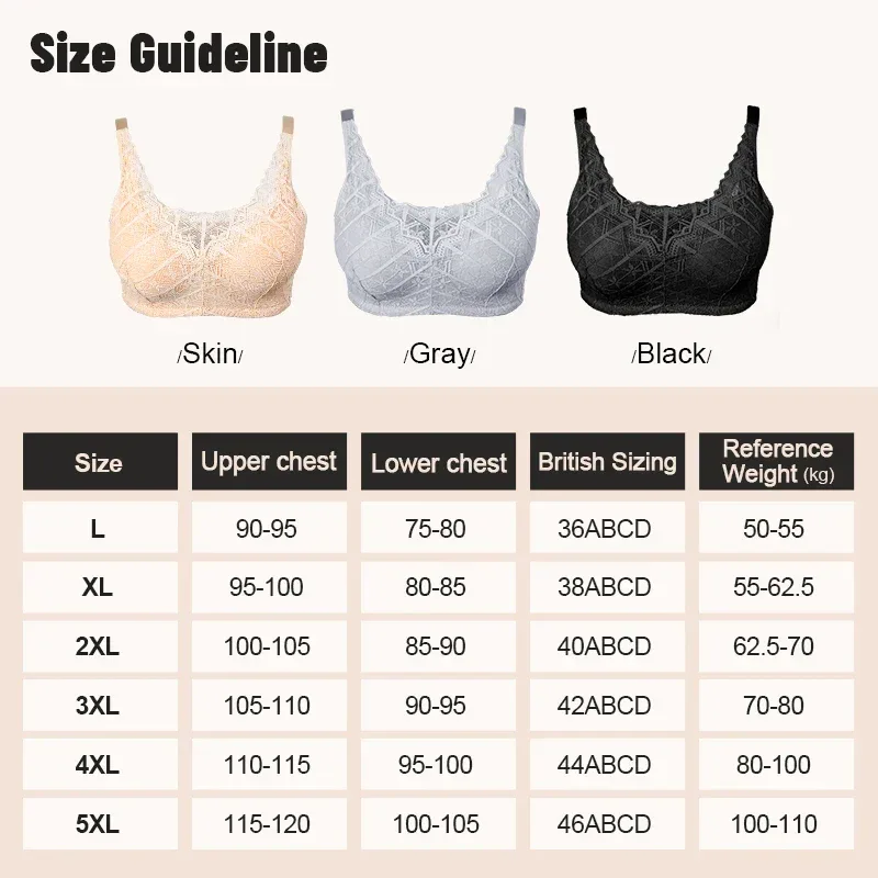 LERVANLA 2566 Strong Breathability Mastectomy Bra Women with Pocket Breast Form Pads Included Adjustable Cotton Comfort Large