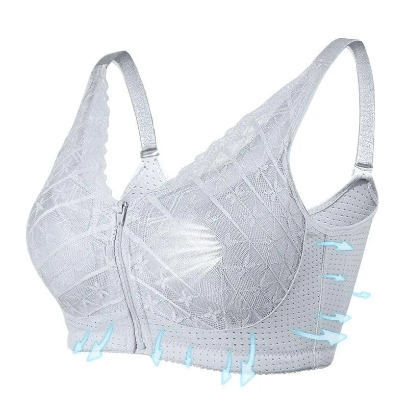 LERVANLA 2566 Strong Breathability Mastectomy Bra Women with Pocket Breast Form Pads Included Adjustable Cotton Comfort Large