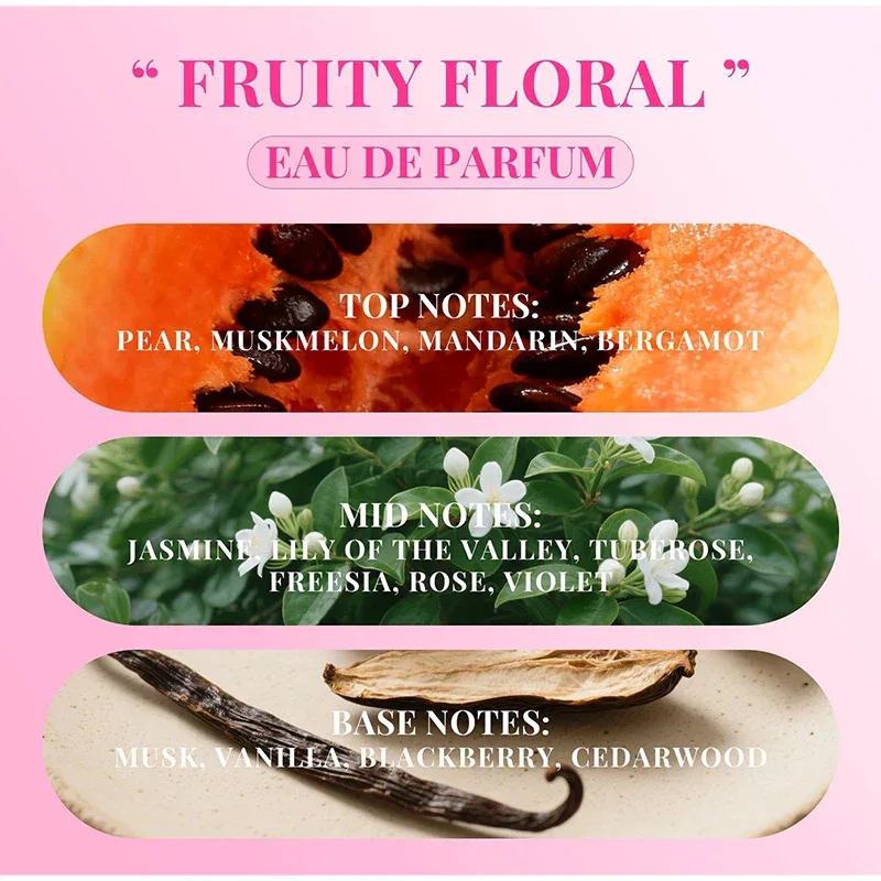 Pheromones Perfume For Women To Attract Men,Long Lasting Roll On Scent,Fruity Floral Eau De Parfum,Jasmine/Violet/Musk Fragrance