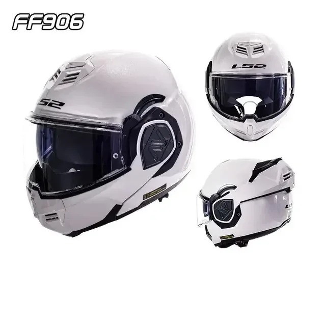 LS2 FF906 Full Face Flip up Helmets Motorcycle Modular Double Visor Helmet Built-in Lens ECE Capacete Casque Casco Moto