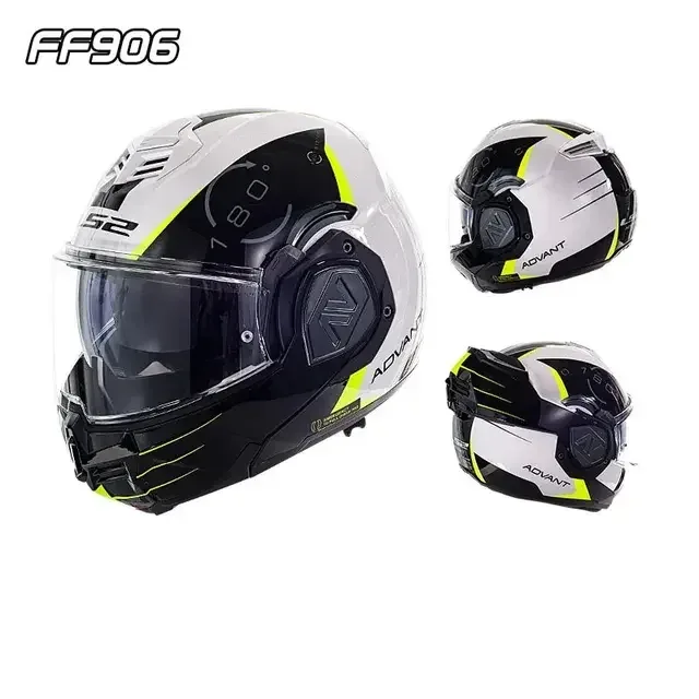 LS2 FF906 Full Face Flip up Helmets Motorcycle Modular Double Visor Helmet Built-in Lens ECE Capacete Casque Casco Moto
