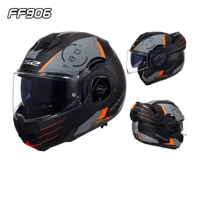 LS2 FF906 Full Face Flip up Helmets Motorcycle Modular Double Visor Helmet Built-in Lens ECE Capacete Casque Casco Moto