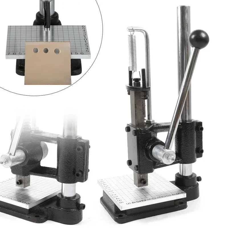 Leather Craft Imprinting Machine DIY Manual Embossing Press Cut Leathe Hole Puncher Punching Bronzing Tool Cutting Stitching