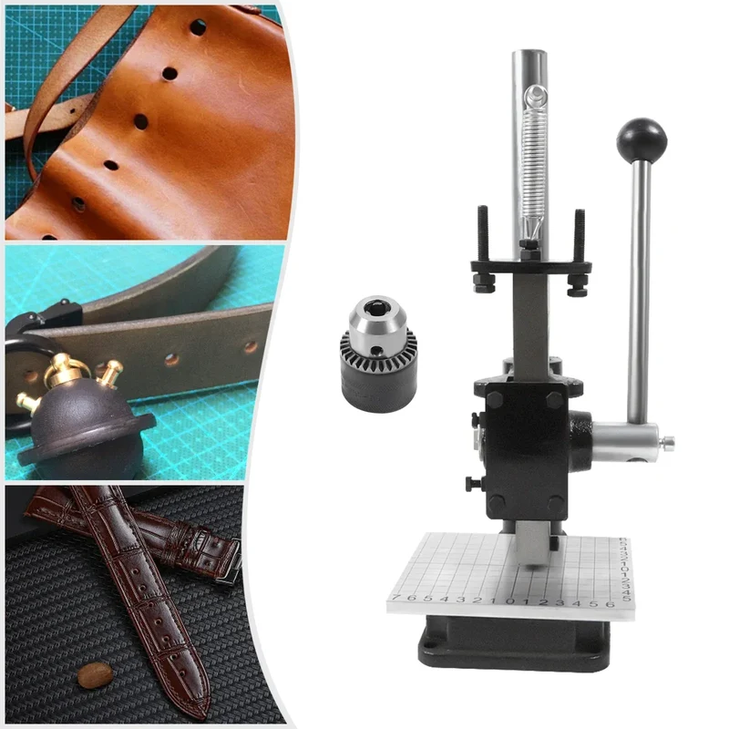 Leather Craft Imprinting Machine DIY Manual Embossing Press Cut Leathe Hole Puncher Punching Bronzing Tool Cutting Stitching
