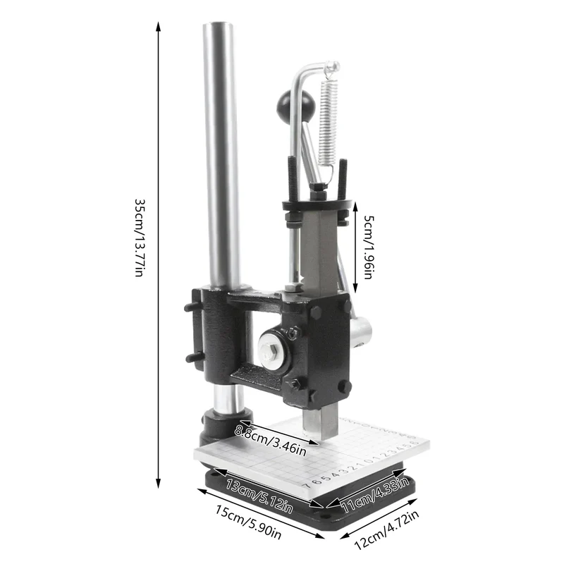 Leather Craft Imprinting Machine DIY Manual Embossing Press Cut Leathe Hole Puncher Punching Bronzing Tool Cutting Stitching