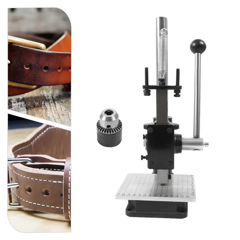 Leather Craft Imprinting Machine DIY Manual Embossing Press Cut Leathe Hole Puncher Punching Bronzing Tool Cutting Stitching