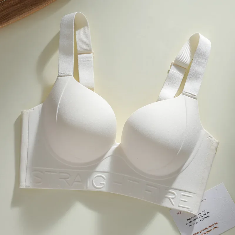 Seamless Women's Underwear, Large Size, No Steel Ring, Gathered and Adjusted, Anti-sagging Sexy Bra Push Up Bra