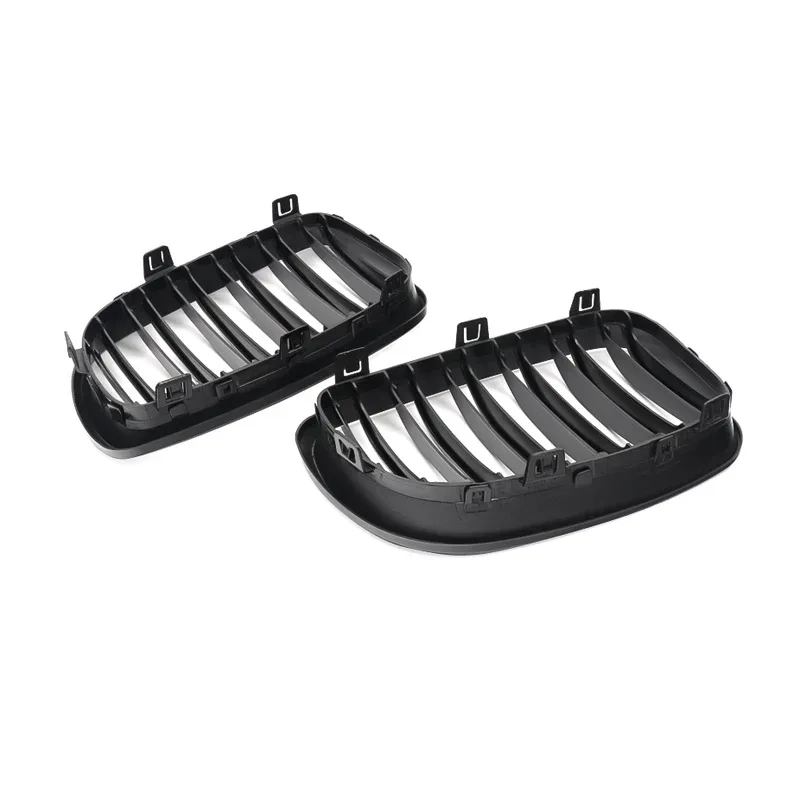 Car Front Grills Kidney For BMW 1 SERIES E81 E82 E87 E88 5DR 3DR Glossy Black Kidney Grilles Dual Slat 2007-2013