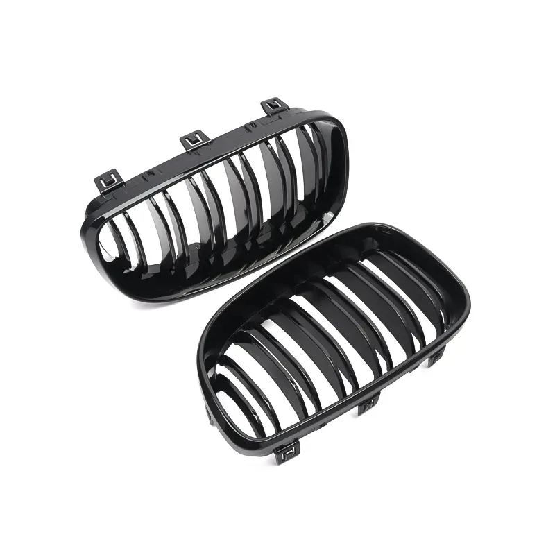 Car Front Grills Kidney For BMW 1 SERIES E81 E82 E87 E88 5DR 3DR Glossy Black Kidney Grilles Dual Slat 2007-2013