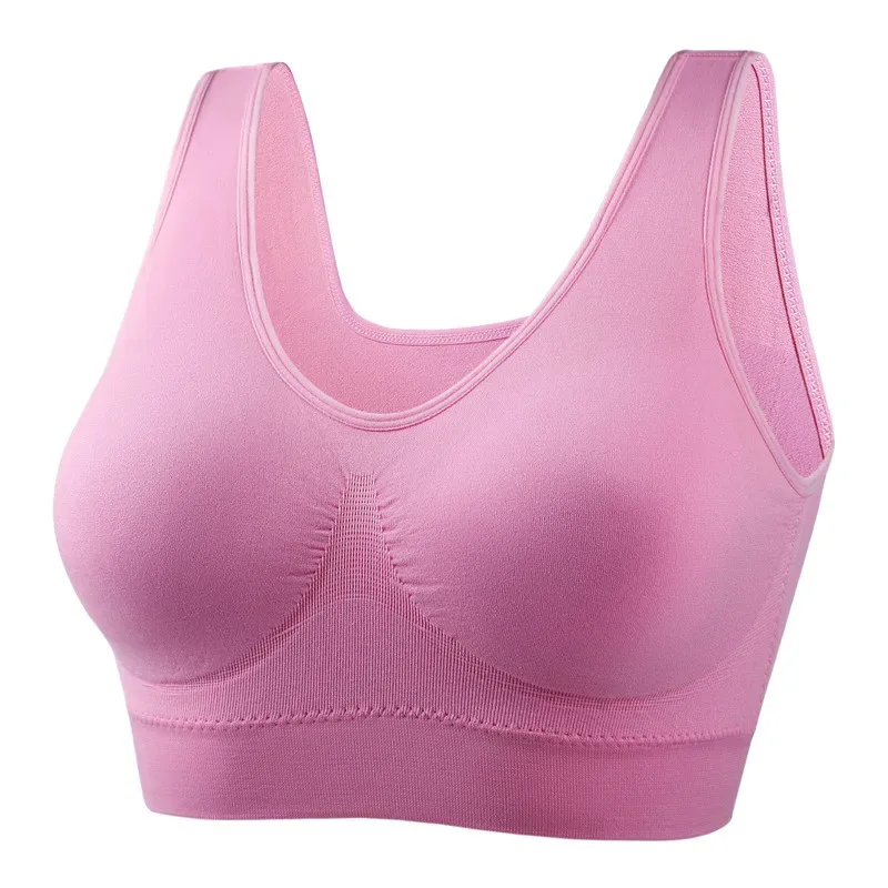 Active Women Bras Sports Plus Size Ladies Yoga Top Underwear Padded Fitness Running Vest Wire Free Brassiere S-4XL