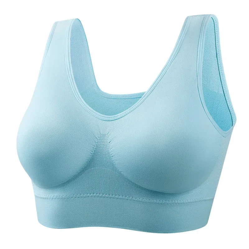 Active Women Bras Sports Plus Size Ladies Yoga Top Underwear Padded Fitness Running Vest Wire Free Brassiere S-4XL