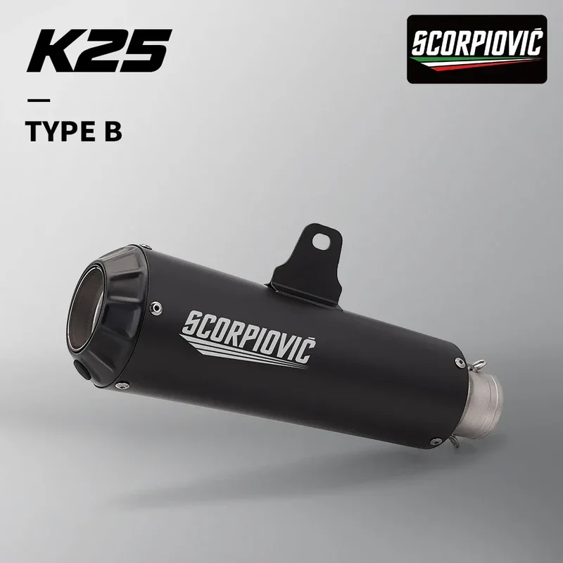 Universal 51MM Motorcycle Exhaust Muffler Pipe Escape Moto for Kawasaki Er6n Sv650 Z800 R1 Cb650f Cb1000r Cbr250r C25