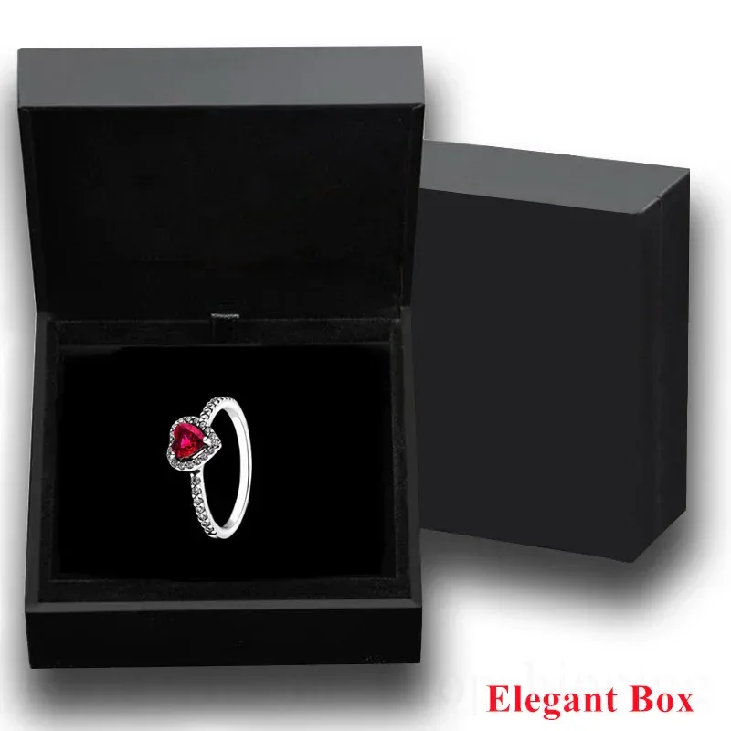 New Colored Crystal 925 Sterling Silver Ring Exquisite Women Shiny Heart Series Simple Ring Valentine's Day Gift for Lovers