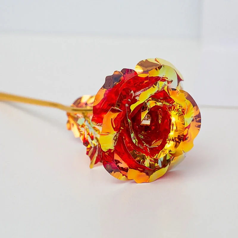 5-50PCS Simulation Artificial Rose Flower Diy Foil Plated Rose Lasts Forever Love Wedding Decor Roses Valentine's Day Gift