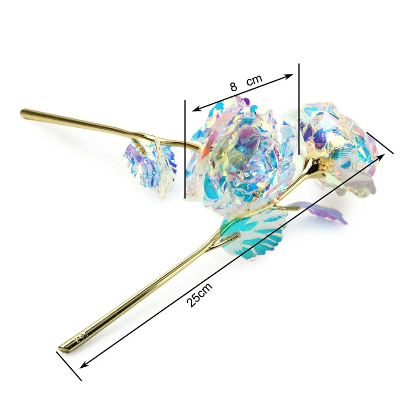 5-50PCS Simulation Artificial Rose Flower Diy Foil Plated Rose Lasts Forever Love Wedding Decor Roses Valentine's Day Gift