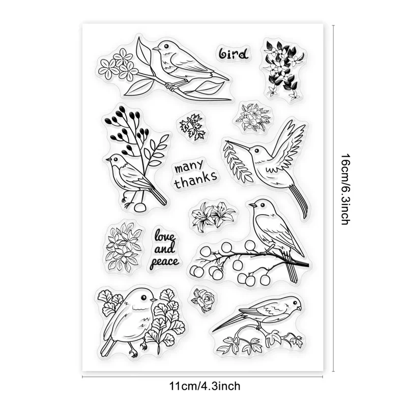 Animal Postman Silicone Clear Stamps Fox Hamster Rabbit Cat Transparent Stamps for Birthday Valentine's Day Cards Making DIY