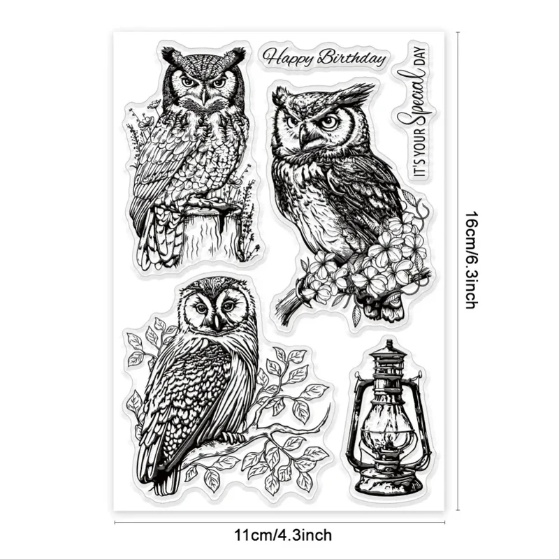 Animal Postman Silicone Clear Stamps Fox Hamster Rabbit Cat Transparent Stamps for Birthday Valentine's Day Cards Making DIY