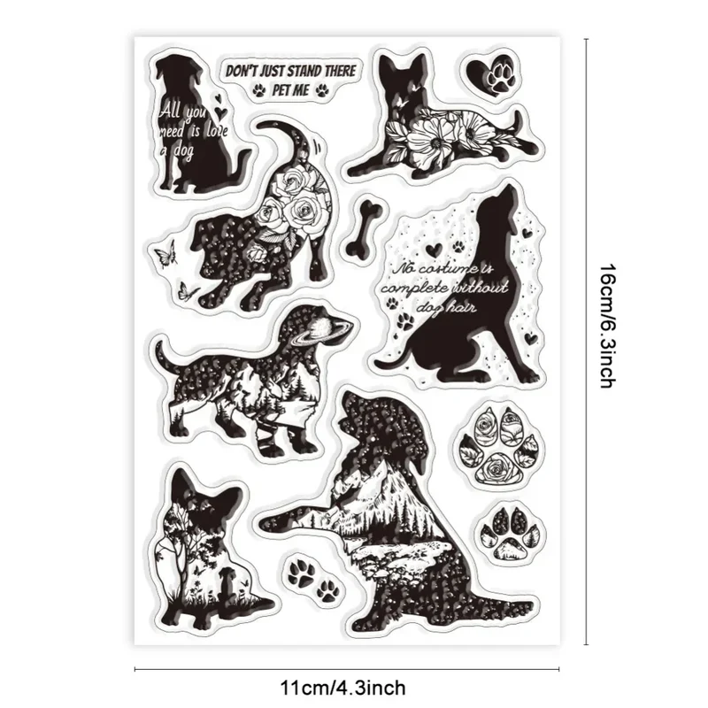 Animal Postman Silicone Clear Stamps Fox Hamster Rabbit Cat Transparent Stamps for Birthday Valentine's Day Cards Making DIY