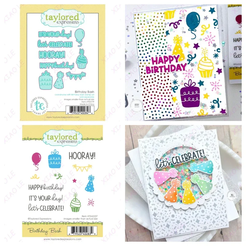 Birthday Bash Icing on the Cake Metal Cutting Dies And Stamps DIY Scrapbooking Card Stencil Paper Cards Handmade Album Stamps