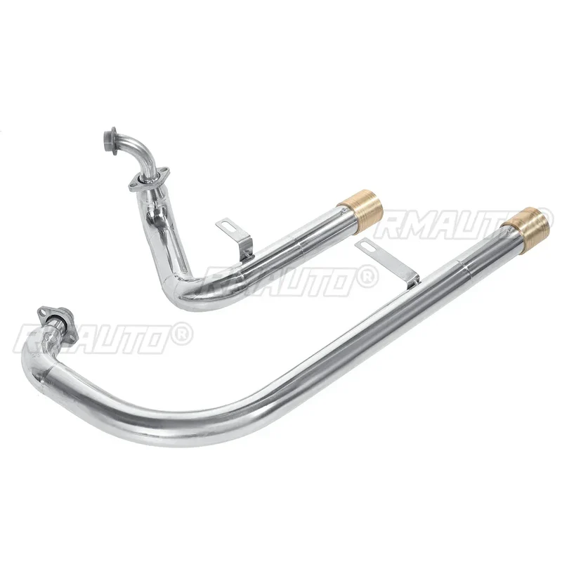 Motorcycle Long Exhaust Muffler Pipe Full System + Silencer for Yamaha Virago XV125 XV250 Moto Stainless Steel Exhaust Pipes