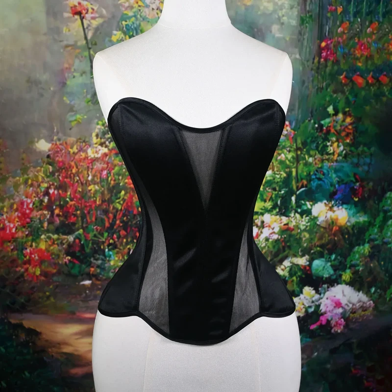 Sexy Thin Body Shaper Underwear Corset Waist Trainer Lingerie Lace Corsets Perspective Mesh Shapewear Women Fashion Clothes Faja