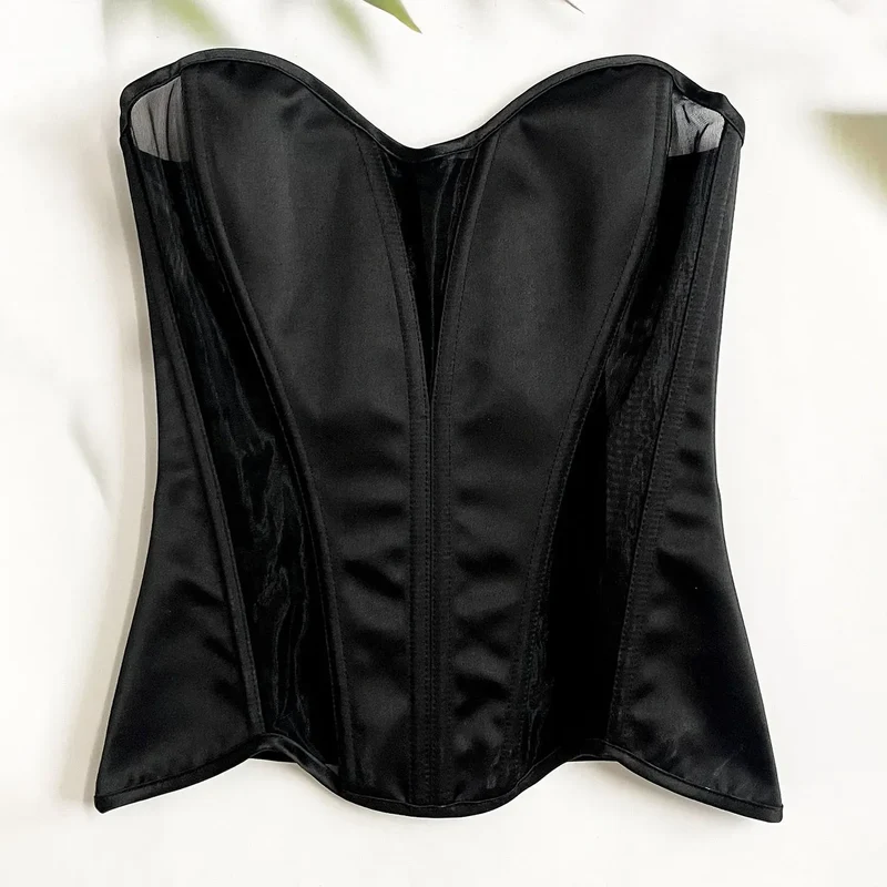Sexy Thin Body Shaper Underwear Corset Waist Trainer Lingerie Lace Corsets Perspective Mesh Shapewear Women Fashion Clothes Faja