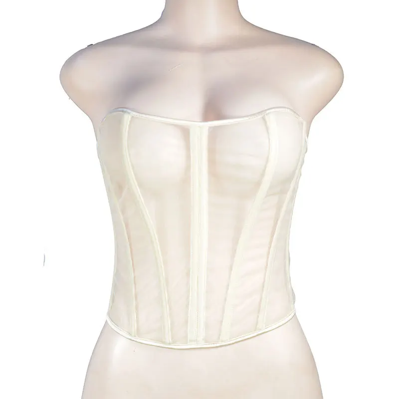 Sexy Thin Body Shaper Underwear Corset Waist Trainer Lingerie Lace Corsets Perspective Mesh Shapewear Women Fashion Clothes Faja
