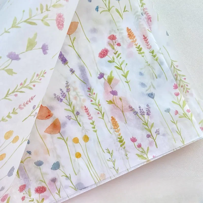 20 Sheets Lavender Print Tissue Paper - Semi-Transparent Perfect for Christmas Birthdays Weddings Valentine's Day 14x20 Inches