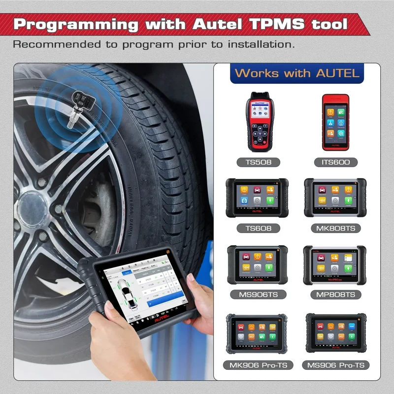 Autel TPMS MX Sensor 315MHz 433MHz Sensor 2in1 Clone-able Programming Sensors For TS501 TS508 Tire Pressure Monitoring Car Tool