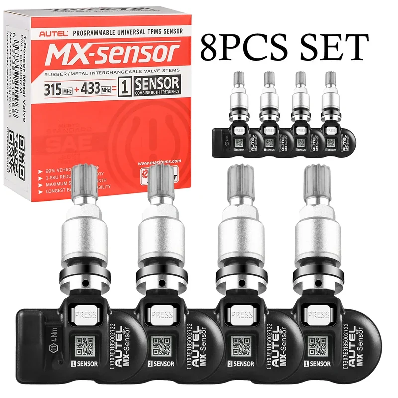Autel TPMS MX Sensor 315MHz 433MHz Sensor 2in1 Clone-able Programming Sensors For TS501 TS508 Tire Pressure Monitoring Car Tool