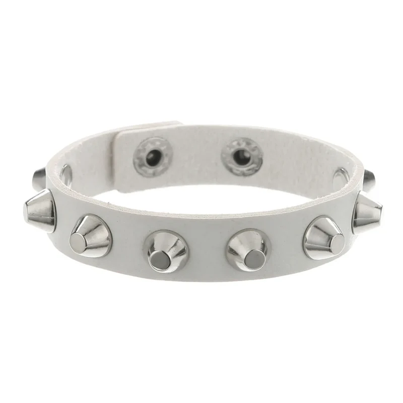 Halloween Punk Fashion Pu Leather Rivet Rock Bracelet For Women And Men, Unisex, Daily Holiday Party Wear, Valentine's Day Gift