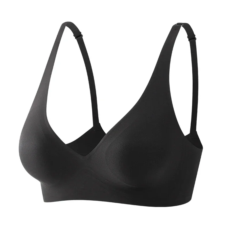 FINETOO Soft Wireless Bra Women Deep V Bras Sexy Bralette Padded Bra S-XL Female Seamless Underwear Comfortable Ladies Lingerie