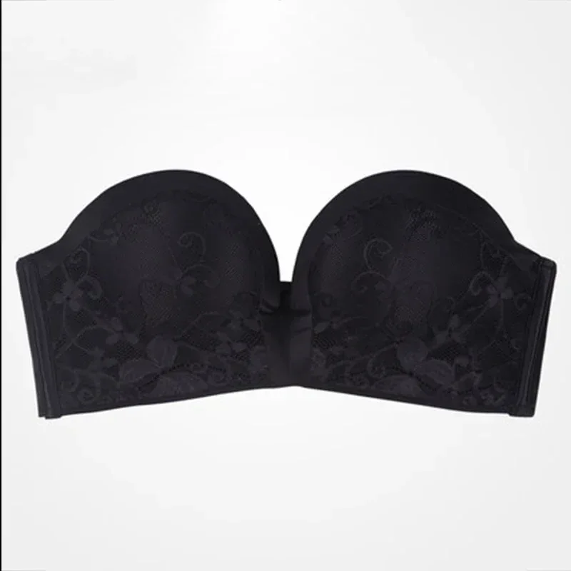 2024 New Sexy Lingerie Set for Women Strapless Push Up Bra Seamless Invisible Underwear Backless Wedding Dress LaceNo Show Panti