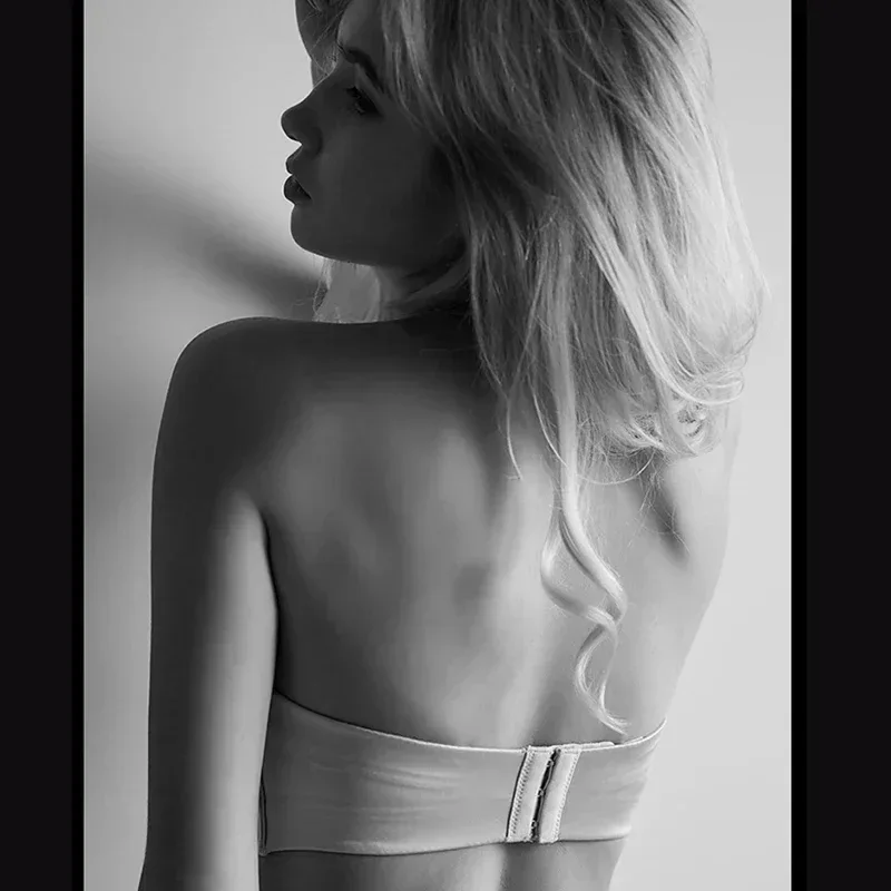 2024 New Sexy Lingerie Set for Women Strapless Push Up Bra Seamless Invisible Underwear Backless Wedding Dress LaceNo Show Panti
