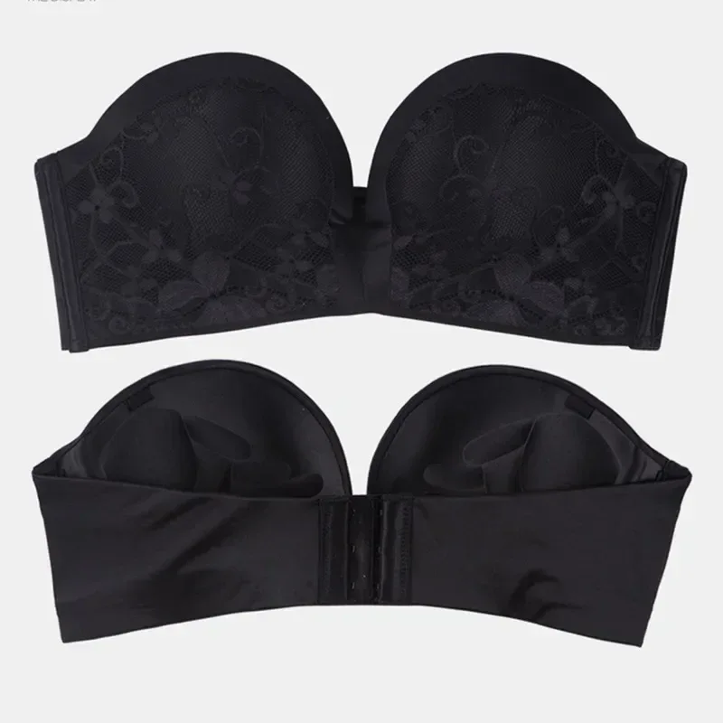 2024 New Sexy Lingerie Set for Women Strapless Push Up Bra Seamless Invisible Underwear Backless Wedding Dress LaceNo Show Panti