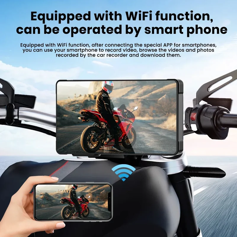Motorcycle Gps with Carplay Screen BT 5 Inch Waterproof With Android Auto Portable Moto Navigator Carplay Motorcycle System Gps