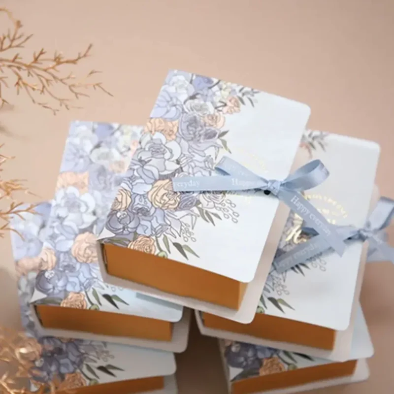 Creative Simple Book Shape Gift Box DIY Valentine's Day Wedding Party Birthday Banquet Baby Shower Candy Chocolate Package Decor