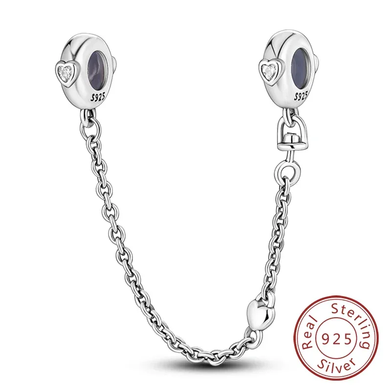 925 Silver Valentine's Day Charms Bead Sparkling Sweet Heart Rose Bear Charm Fit Original Bracelet Bangle Woman DIY Jewelry Gift