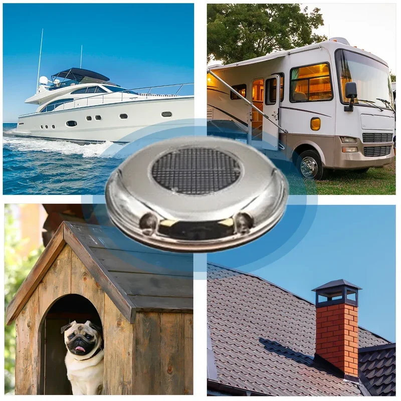 Ventilador Solar Fan Powered Ventilator Air Vent Silent Exhaust Ventilation Extractor For Boat RV Home Green ANHEART Marine