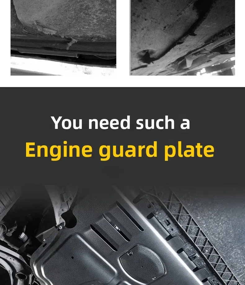 Under Engine Cover Accessories Engine alloy plastics Engine Protection Device For Venucia‌ The V 2021-2024 1.5T